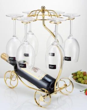 Kệ rượu vang kèm giá treo ly – KV 007